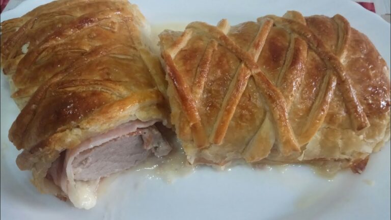 solomillo con hojaldre bacon y queso al horno