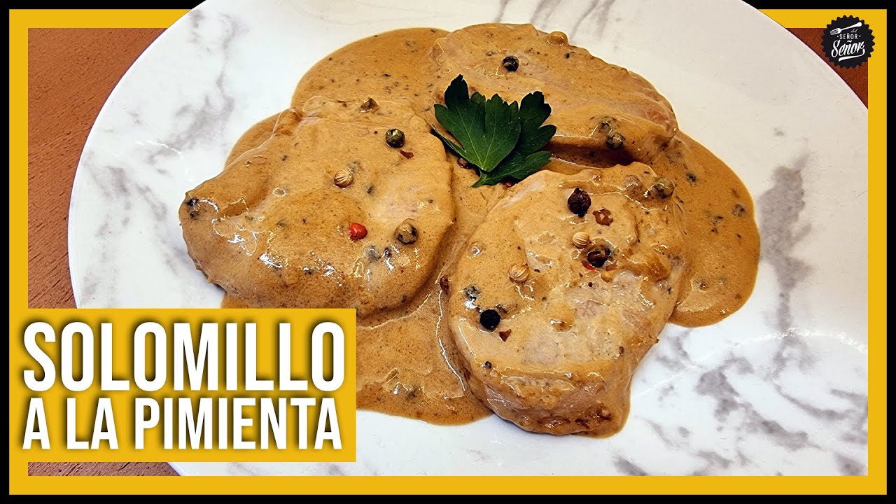 solomillo de cerdo a la pimienta sin nata