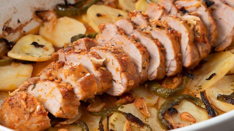 solomillo de cerdo al horno con patatas panaderas
