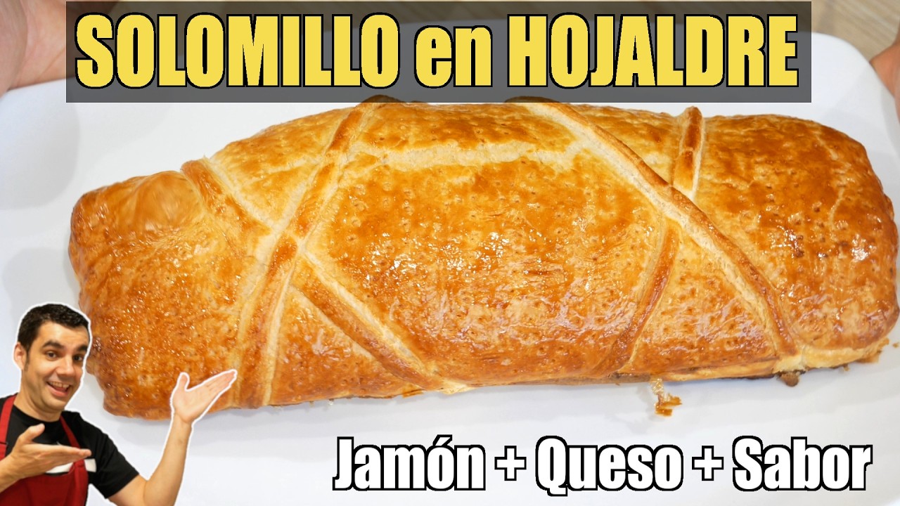 solomillo de cerdo con hojaldre jamón y queso