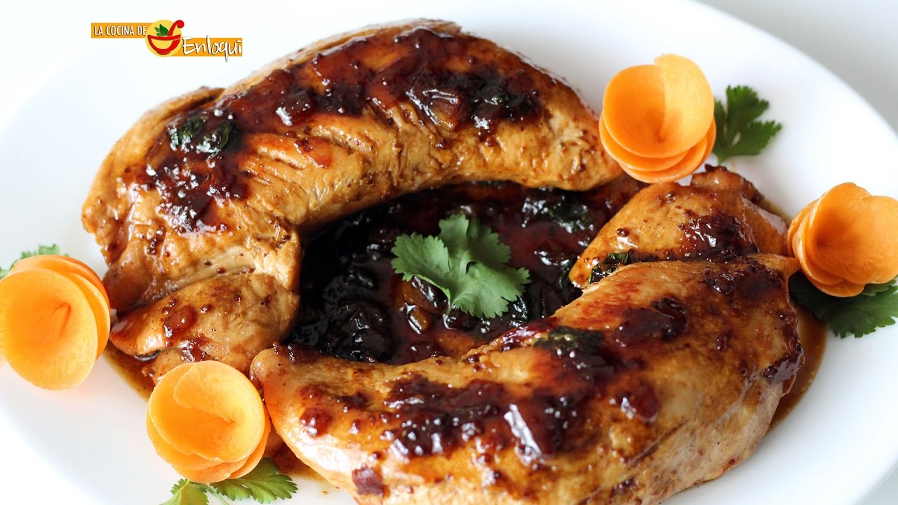 solomillo de pavo en salsa de miel y mostaza