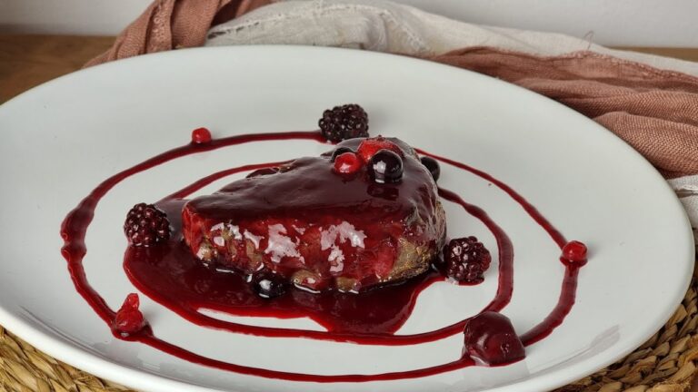 solomillo de ternera con salsa de frutos rojos