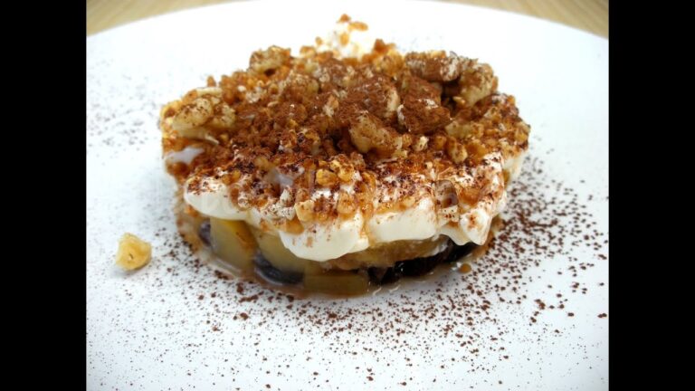 tarta de cuajada con manzana y nueces