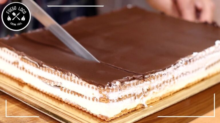 tarta de galletas nata y chocolate